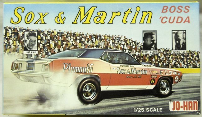 Jo-Han 1/25 Plymouth Sox & Martin Boss Cuda - (Plymouth Barracuda), GC-1800 plastic model kit